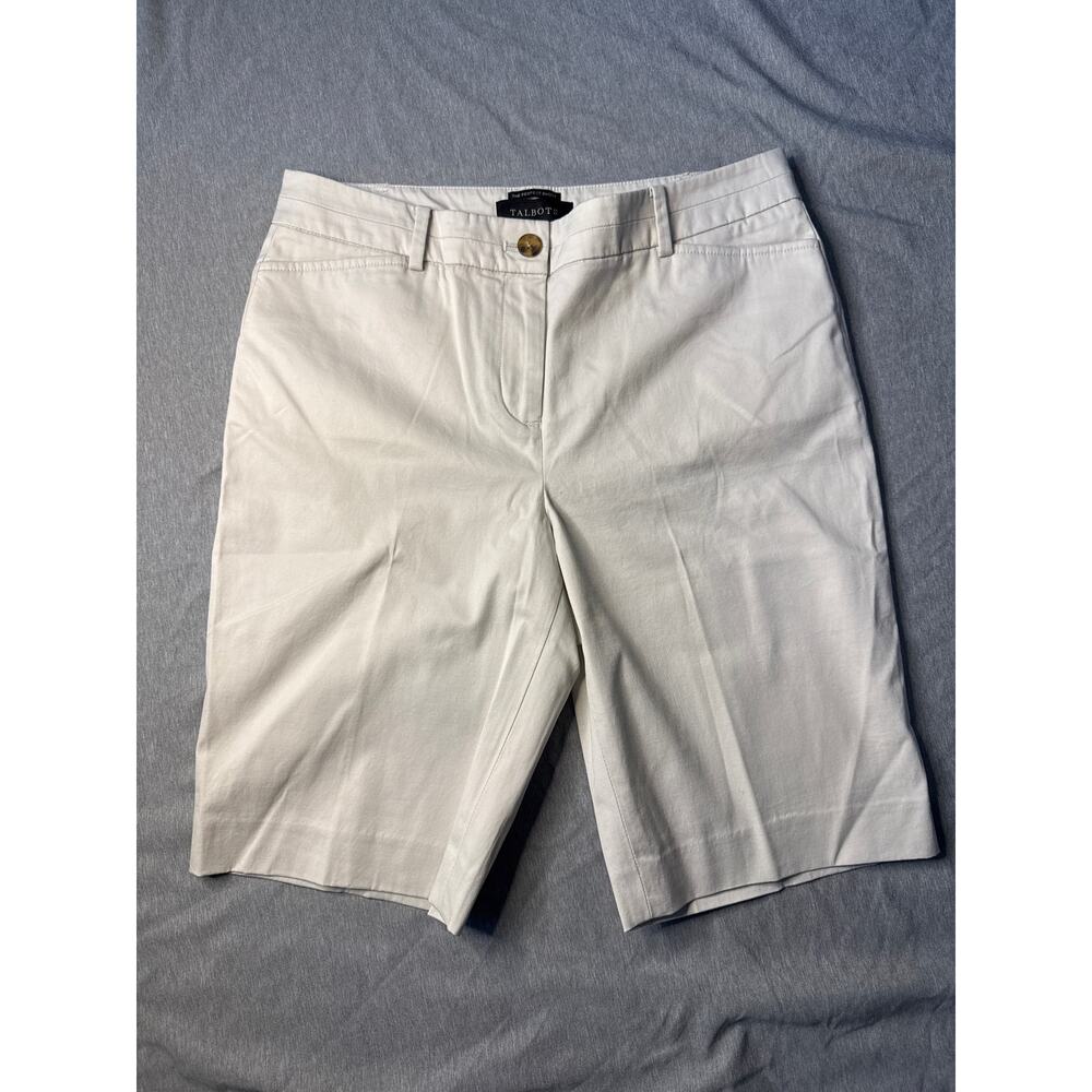 Talbots The Perfect Short Bermuda Size 4 Tan 10.5” Inseam Womens